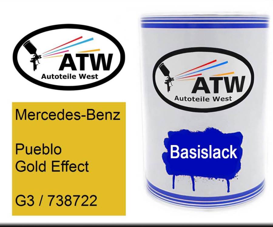 Mercedes-Benz, Pueblo Gold Effect, G3 / 738722: 500ml Lackdose, von ATW Autoteile West.